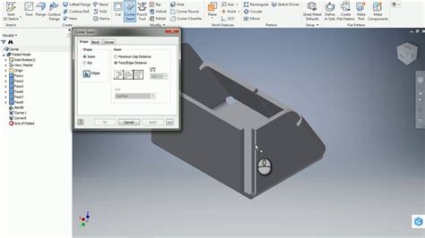 inventor sheet metal leaving a hole in corner of box|Inventor Sheet Metal Corner Relief Options .